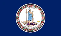 Virginia State Flag with the state motto "SIC SEMPER TYRANNIS"